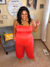 Load image into Gallery viewer, V’s Summer Jumpsuit Orange
